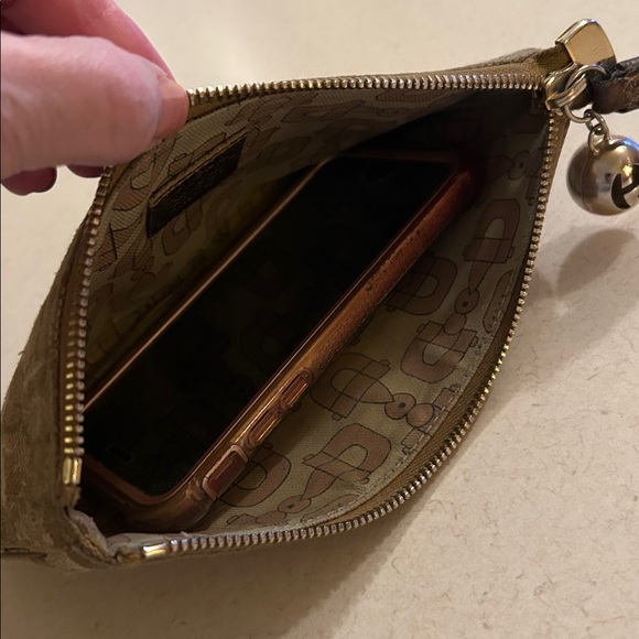 Gucci GG Canvas Leather Wallet Boat Pochette Wristlet Clutch Bag Zip Pouch - Picture 3 of 16